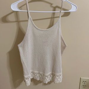 Cute cream tank top